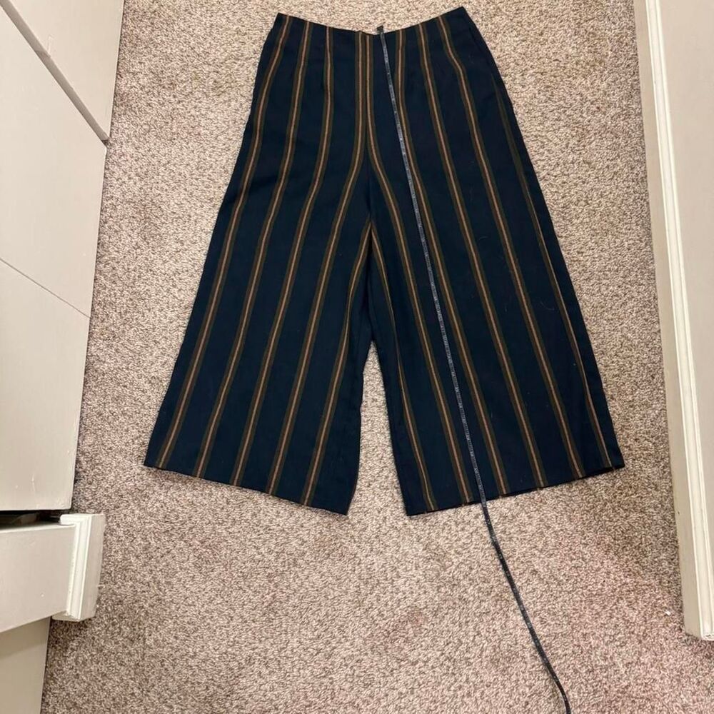 Miss Patina London striped navy blue wide leg pants - Picture 2 of 6